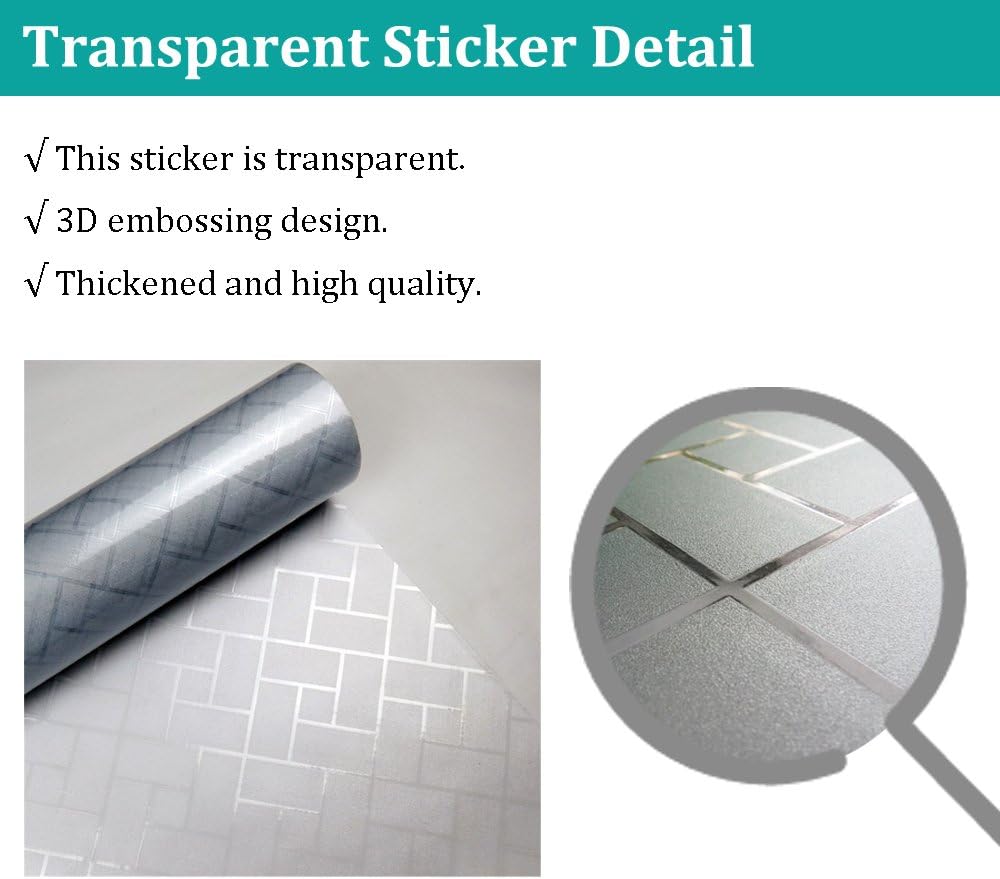 Privacy Window Film No Glue, Frosted Window Tint Stained Glass Static Cling Window Decoration/Privacy Protection/Heat Control/Anti UV for Home/Office, 35.5x118 inch