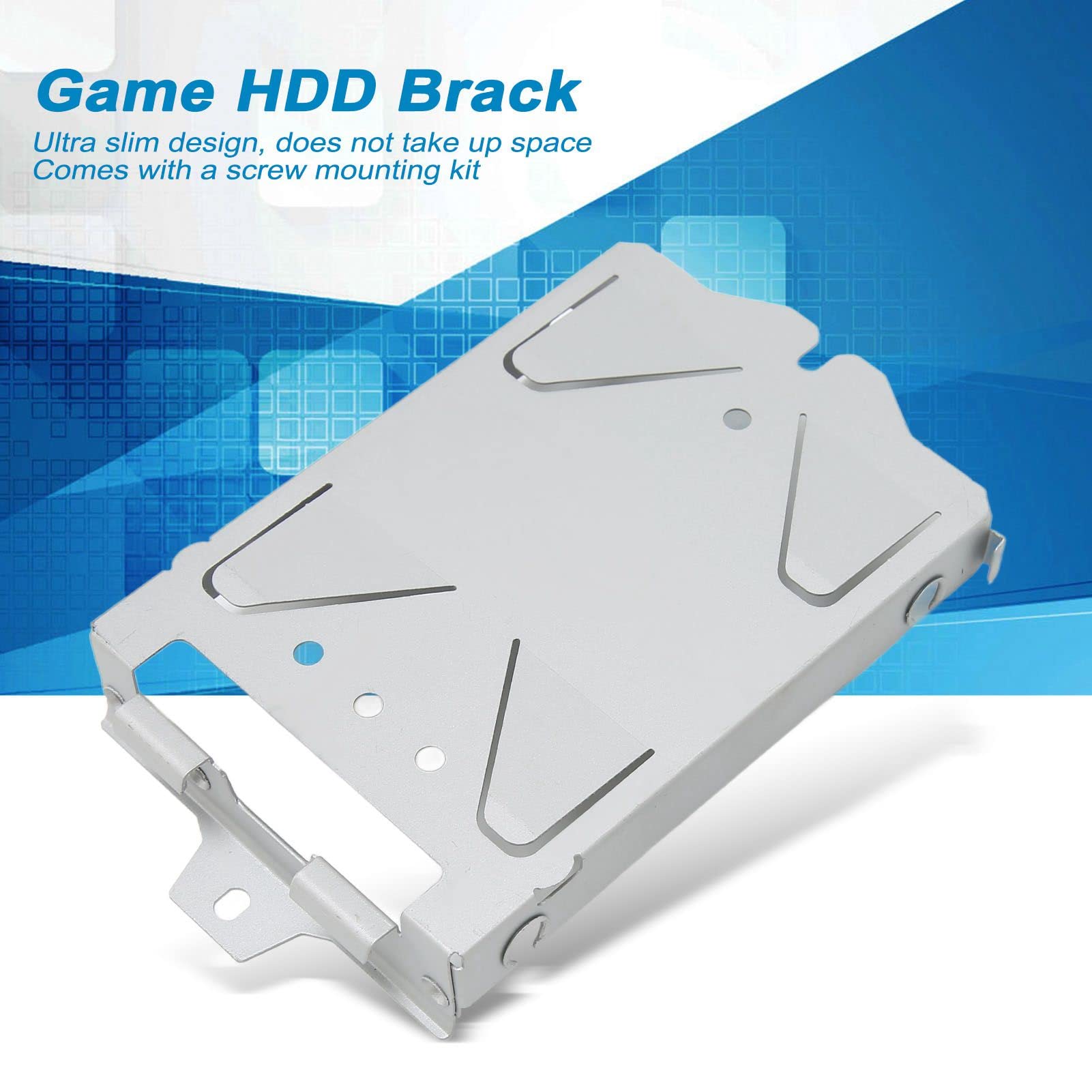 Cuifati Replacement Hard Disk Drive Mounting Bracket,Game HDD Mounting Bracket Metal Ultra Thin Protective Console Hard Disk Drive Tray for PS4 Pro