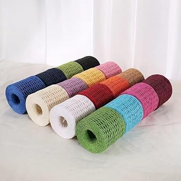 Lafite Grass Weaving Thread - Natural Cotton Grass Rope for DIY Hats and Crafts(16 Lafite)