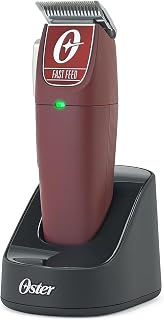 Oster Professional Cordless Hair Clippers, Fast Feed for Barbers and Hair Cutting with Detachable Blade, Burgundy