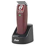 Professional Cordless Hair Clippers, Fast Feed for Barbers and Hair Cutting with Detachable Blade, Burgundy