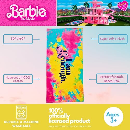Miniatura 2 de Franco Collectibles Barbie Movie Kenough - Toalla de baño de algodón súper suave, 60 x 30 pulgadas, (producto 100% oficial)