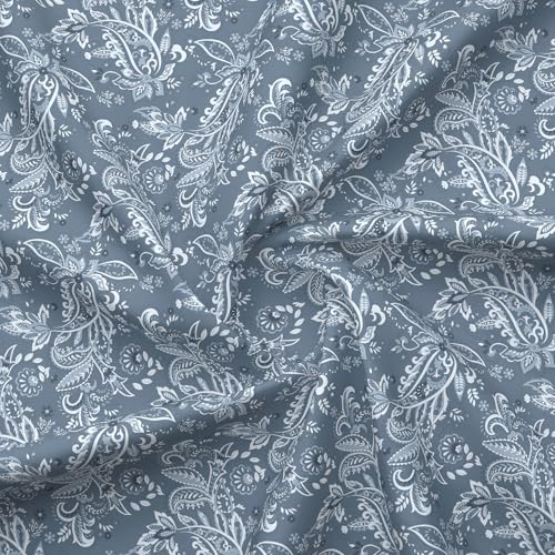 Image of Layers 100% Cotton for Double Size Bed | 120 TC Ethnic Print, Soft, Breathable, Machine Washable Bedsheet with 2 Pillow Covers | Forever Collection (224 x 254 cm) - Grey