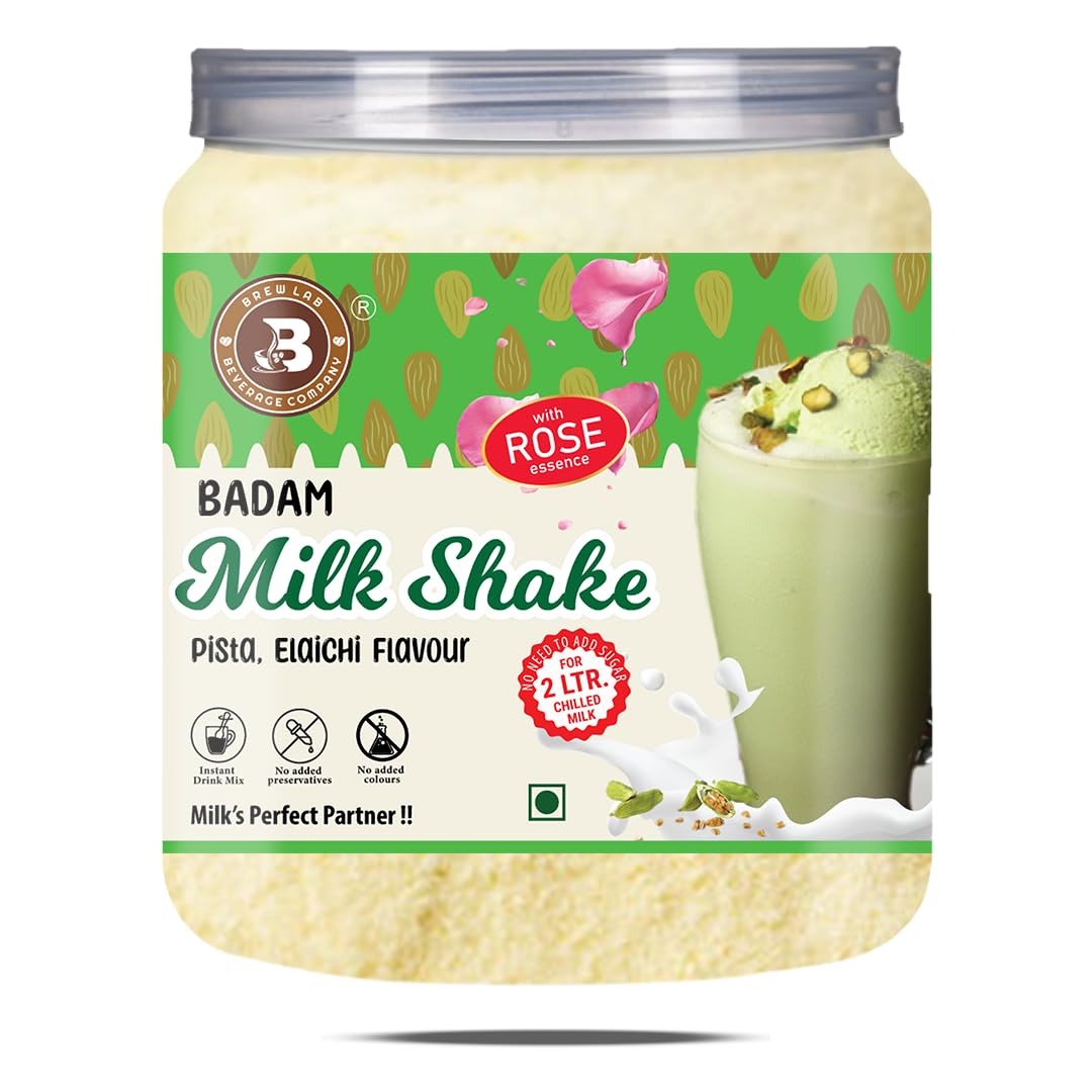 Brew Lab Badam, Pista, Elaichi Milkshake Powder With Rose Essence | Healthy Drink Mix | 250 g (B0CCSLBJ2R) Amazon Price History, Amazon Price Tracker