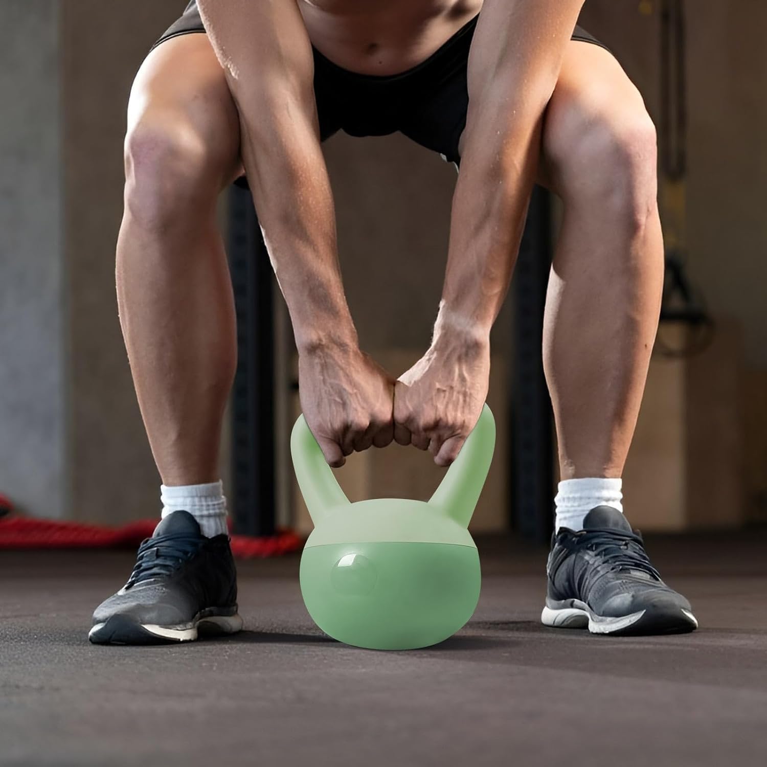 Kettlebell souple avec poignée antidérapante, poids de bouilloire pour fitness 4 kg, 6 kg, exercice, entraînement, gym à domicile, fitness, exercice, cardio musculation et haltérophilie