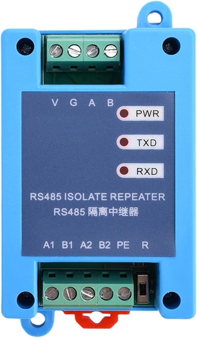 Analog to Digital Signal DC12-36V RS485 Isolation Repeater Hub 2-Port Communication Isolation Module Signal Amplifier