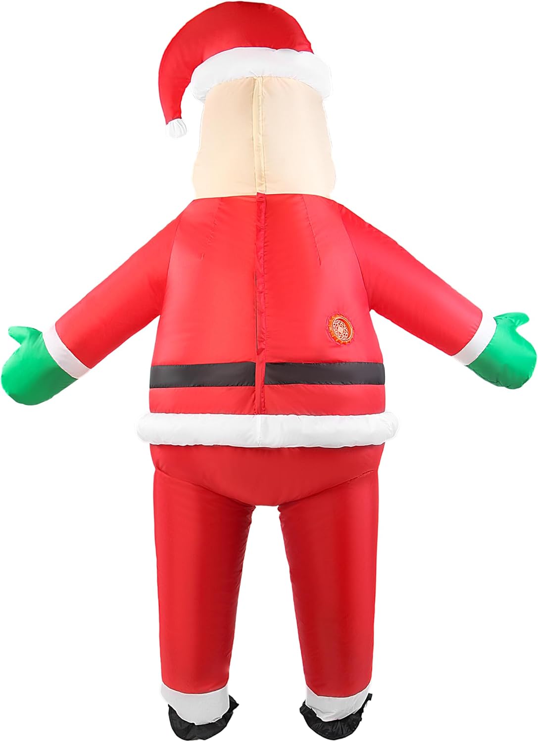 Christmas Inflatable Santa Claus Costume Adult Outfit Unisex Onesie Full Body Funny Costumes Men Women Fancy Dress Blow Up Suit for Halloween Xmas Holiday Cosplay Parties - Image 3