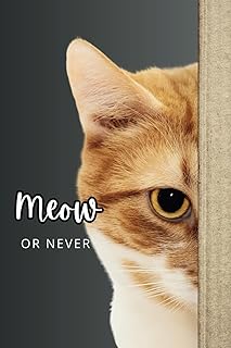 Lined blank Journal notebook for Cat lovers with cat quotes on some pages