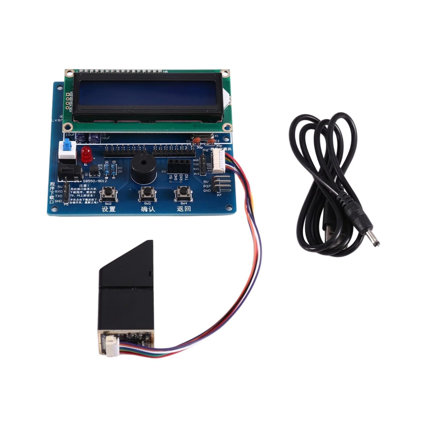 Jnchdghwa As Shown As608 Optical Fingerprint Recognition Module, 500Dpi, Dc 3.3V 60Ma Power Supply, Three Buttons, Supports Multifunctional Testing