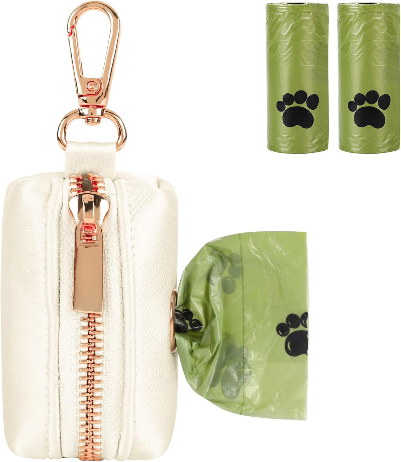 Paws Cute Dog Poop Bag Holder with Dog Poop Bag for