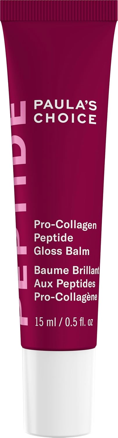 Paula’s Choice Pro-Collagen Peptide Gloss Balm Deep Plum- Deeply Hydrates – Anti-Ageing – Plumps Lips – Non-sticky with Glossy Finish – Lip Treatment with Shea Butter – All Skin Types – 15 ml