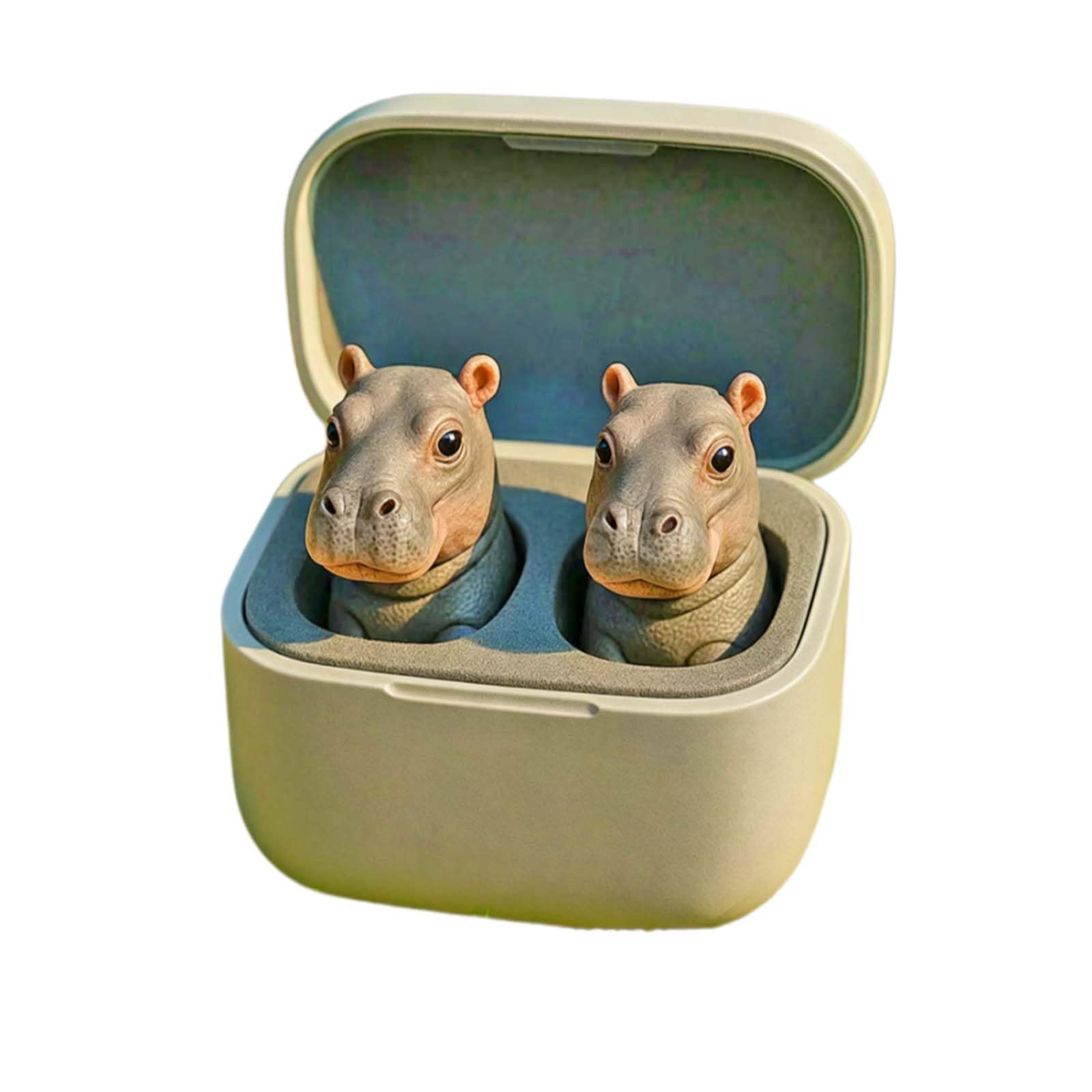 Frog Earbuds, Cute Animal Shaped Bluetooth Earbuds with Charging Case, Wireless in Ear Headphones with Deep Bass, Noise Reduction, IPX4 Waterproof, Gift for Kids and Adults (A) — view 8