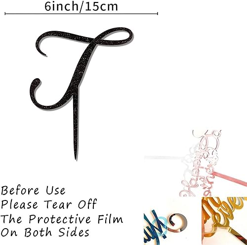 Miniatura 5 de Monograma Letra B de madera negra para tarta de boda, regalo para novia, novio, iniciales personalizadas, decoración de pastel de boda, iniciales,