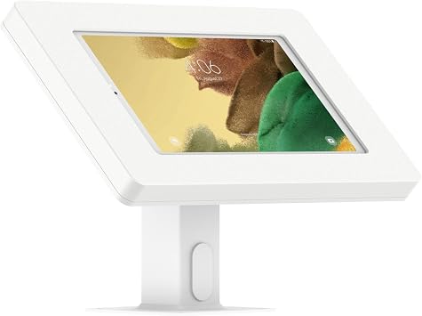 VidaMount White Enclosure and Rotating & Tilting Desk/Table Mount [Bundle] Compatible with Samsung Galaxy Tab A7 Lite 8.7