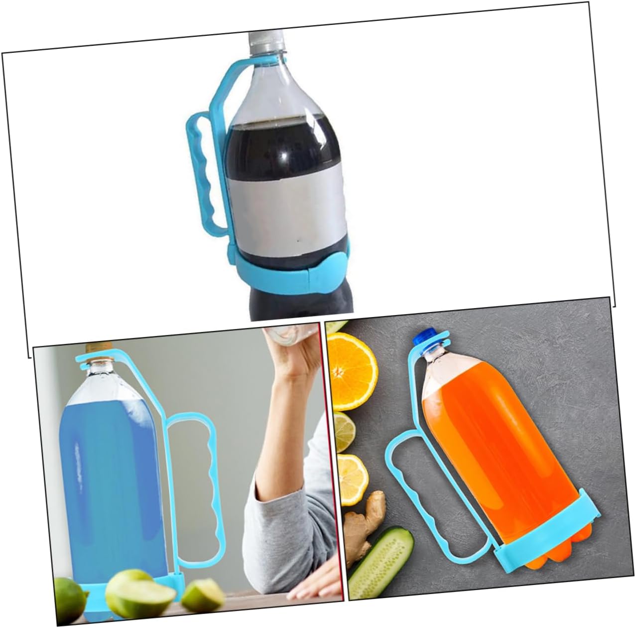 Amosfun 6pcs Beverage Bottle Handle Sturdy Grab Handle for Outdoor Camping Picnic