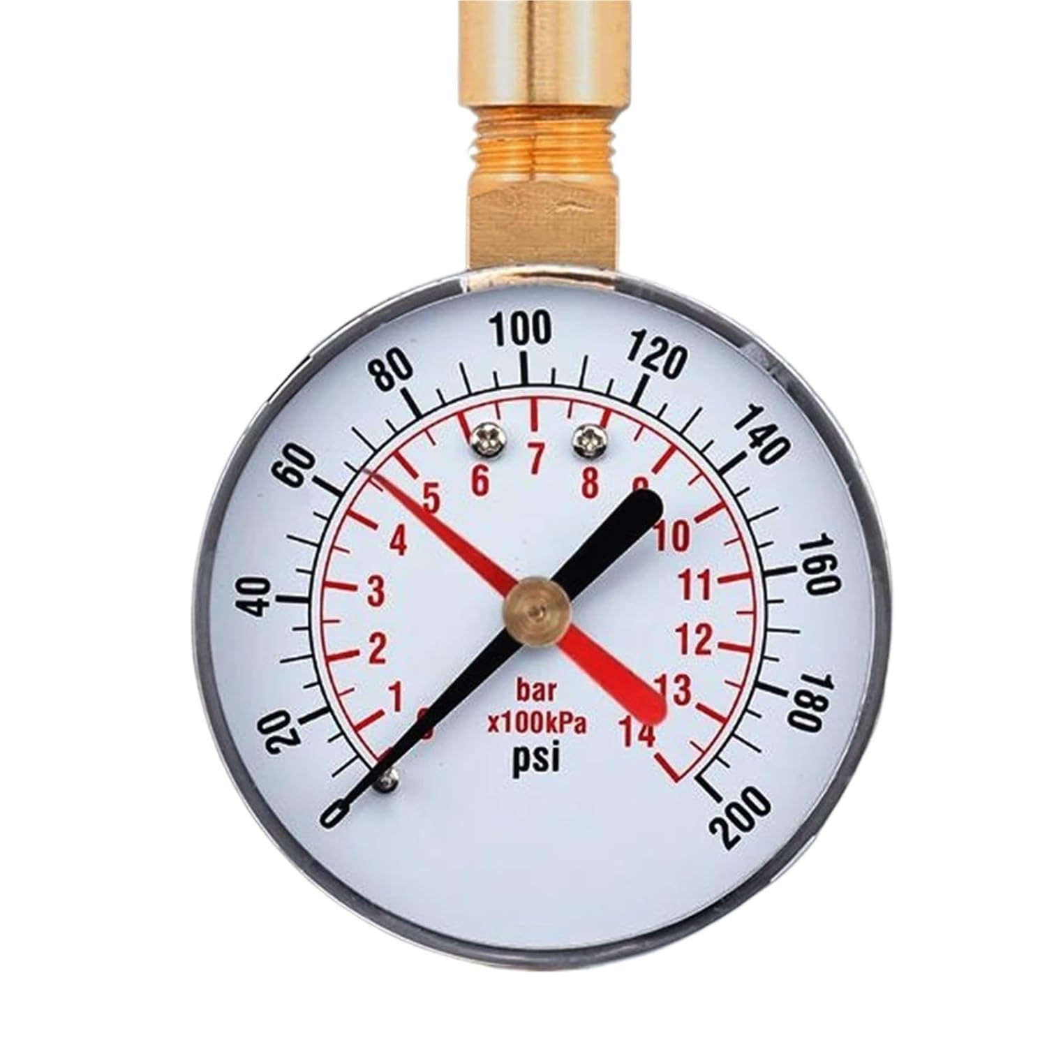 1pc 3500/200 PSI Pressure Gauge Dial Digital Pressure 0-14 Bar Vacuum Manometer 3/4 NPT for Water Pump Air Gas Water Fuel Liquid(White)