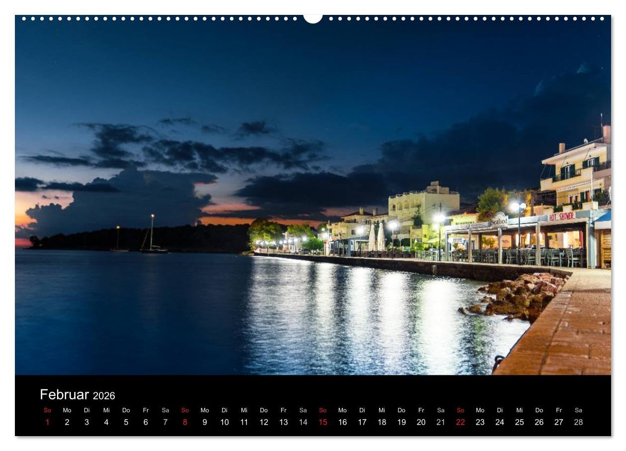 Peloponnes - Einladung zum Chillen (hochwertiger Premium Wandkalender 2026 DIN A2 quer), Kunstdruck in Hochglanz: Peloponnes - Eine Einladung zum chillen und kulturen (CALVENDO Orte)
