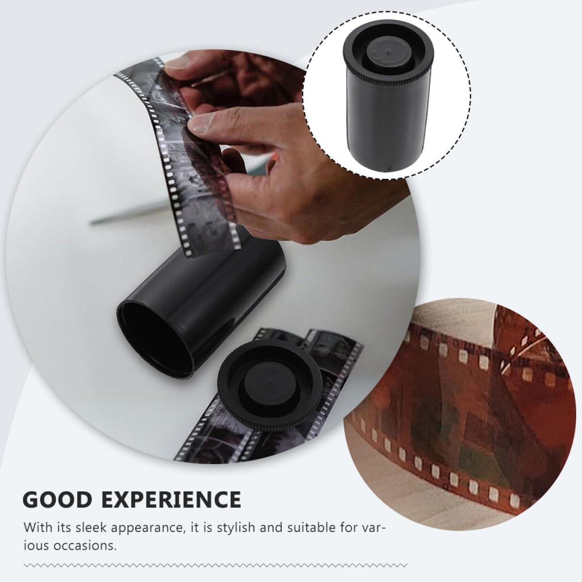 Alipis Boîtes de Rangement pour Films Photo en Plastique Couvercle Boîte Cylindrique Noire Lot de 50 Pièces Étui Étanche et Anti-Poussière pour Stockage et Transport de Pellicules