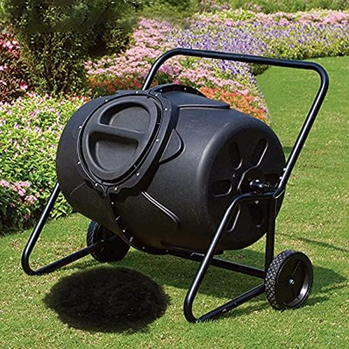 Cost Tumbler 170L - Large Outdoor Compost Bin with Wheels, Ideal for Garden Waste, Leaves, and Kitchen Scraps, Easy Mobility for Efficient Composting