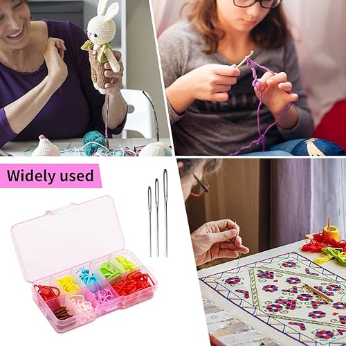 Miniatura 7 de 112 marcadores de tejer, clips de bloqueo de puntada, marcadores de ganchillo, marcadores de puntada para ganchillo, marcadores de puntada de