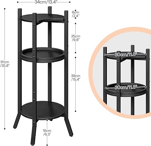 Miniatura 3 de HOOBRO Soporte dispensador de agua, soporte para jarra de agua de 5 galones, organizador de 3 niveles para botellas de agua, con 2 estantes