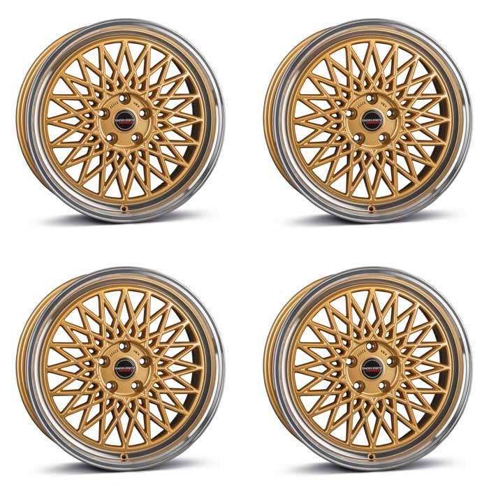 4x Borbet rims alloy rims B 8x17 ET45 5x112 gold rim polished compatible with Skoda Karoq Scout Karoq Octavia Superb Yeti
