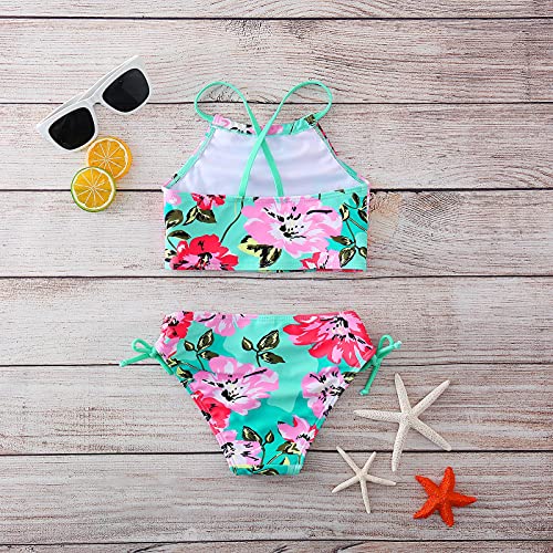 Betadog Girls' Tankini 2-Piece Swimsuit Outfits Summer Beach Sport Swimwear Bathing Suit Set Skirt2