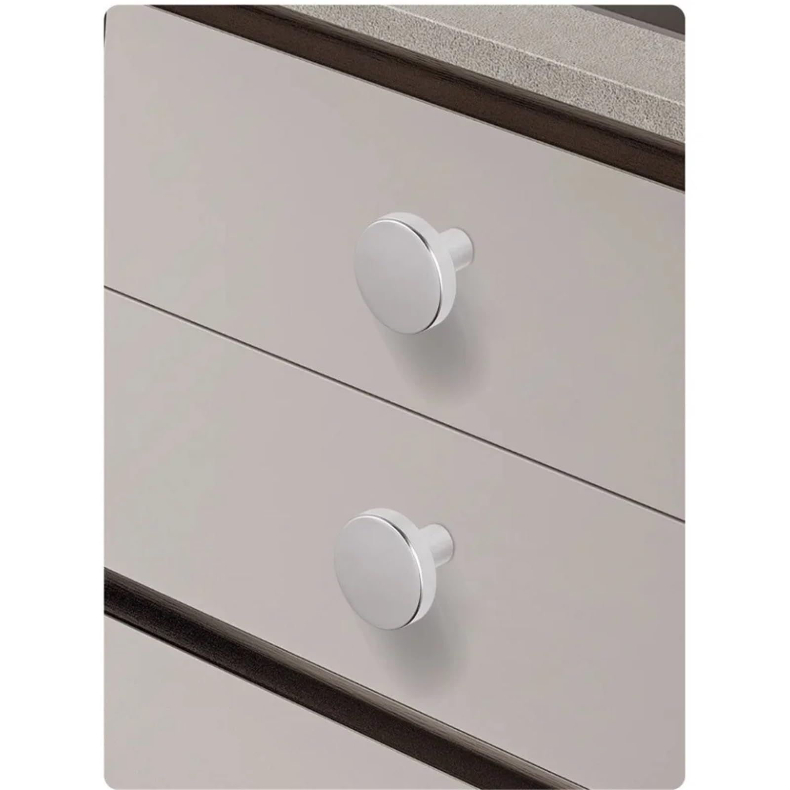 10 maniglie rotonde in ottone per mobili, semplici, colorate, stile nordico, pastorale, guardaroba, credenza, armadio, cassetto (nero opaco)