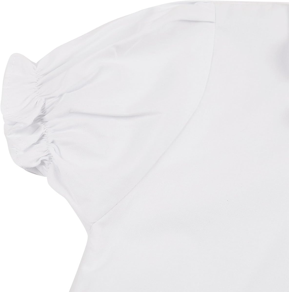 YiZYiF Kids Girl's White School Uniform Shirt Tops Long/Short Sleeve Ruffle Collar Blouse for Little or Big Girls: Clothing, Shoes & Jewelry