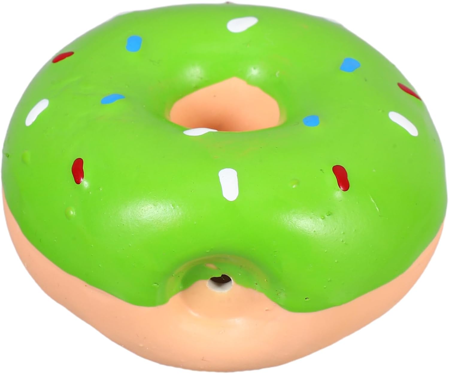 Adorable Squeaky Latex Dog Chew Toy Realistic Doughnut Shape Safe for Teething Puppies Engaging Interactive Pet Training Toy for Playtime and Chewing Fun