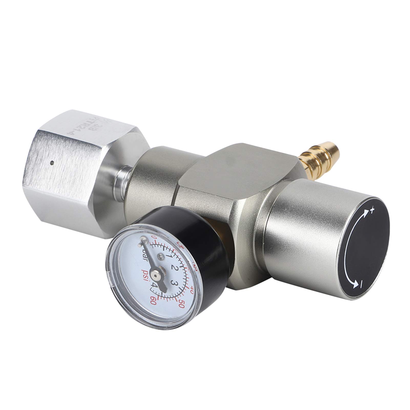 Zerodis Régulateur de gaz CO2 Régulateur de Pression 2 en 1 Soda avec Adaptateur 3 / 8in à TR21.4