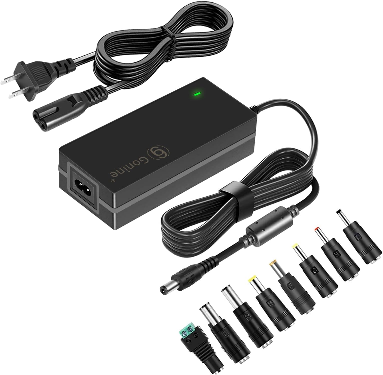 24V 2.5A Power Supply Adapter, fit for DC24V Samsung SoundBar HM45C HW-F350, 24Volt LED Strip Light, 24Vdc Logitech Racing Wheel, AC 100-240V to DC 24V 2.5A Transformer with 8 Tips.