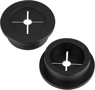 케이블 코드 그로밋 2개, 32mm(1-1/4인치) 블랙 책상 코드 홀 커버 책상 그로밋 와이어 케이블 홀 커버 가정 및 사무실 테이블 케이블용