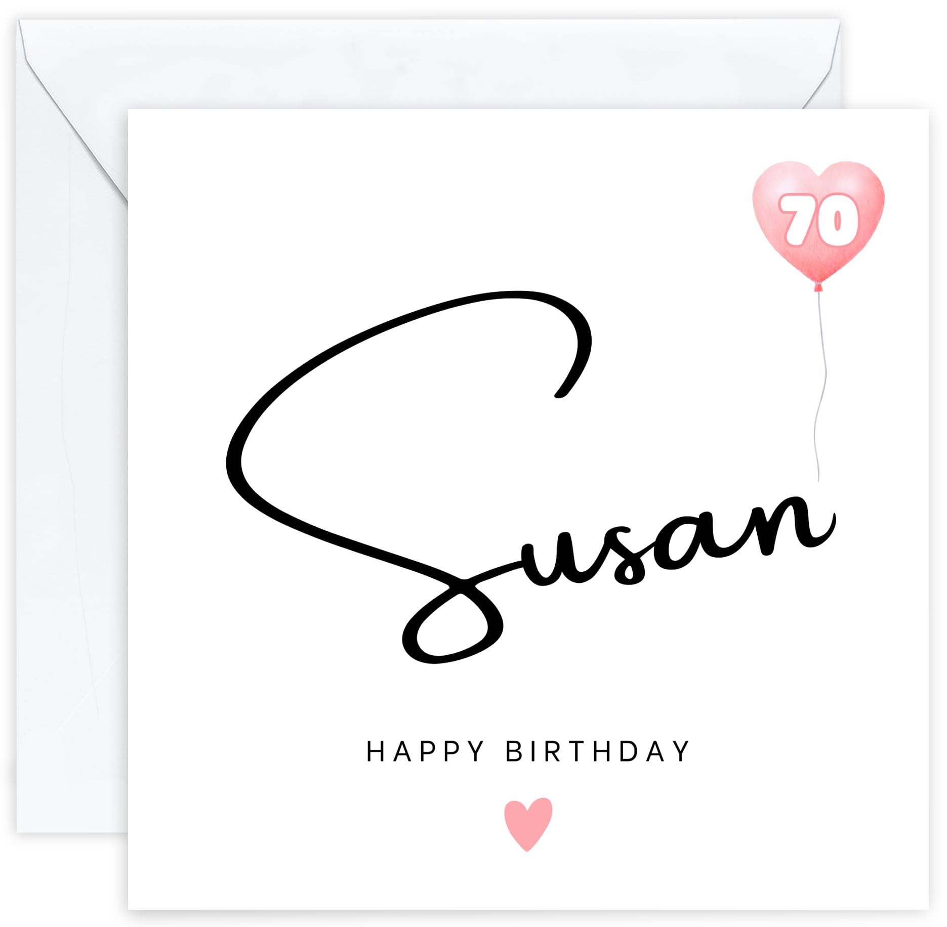 Personalised 70th Birthday Card – Seventieth Birthday Card for Seventy 70 Year Old Women – Custom Unique | Mother | Sister | Aunt | Her | Female | Woman | Mum | Wife | Gran | Nan (Age 70) — image 1