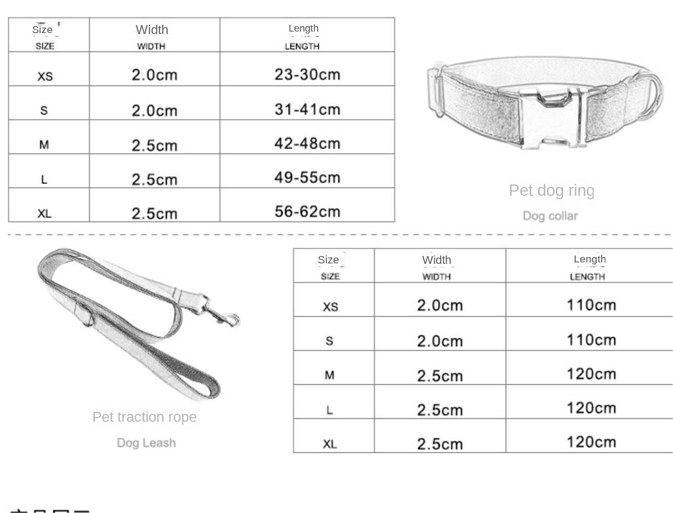 Longe Chien Plaid Pattern Pet Dog Collar Laisse Collier Confortable Collier Pet Supplies Soft Dog Collar Ceinture Chien(49-55cm)