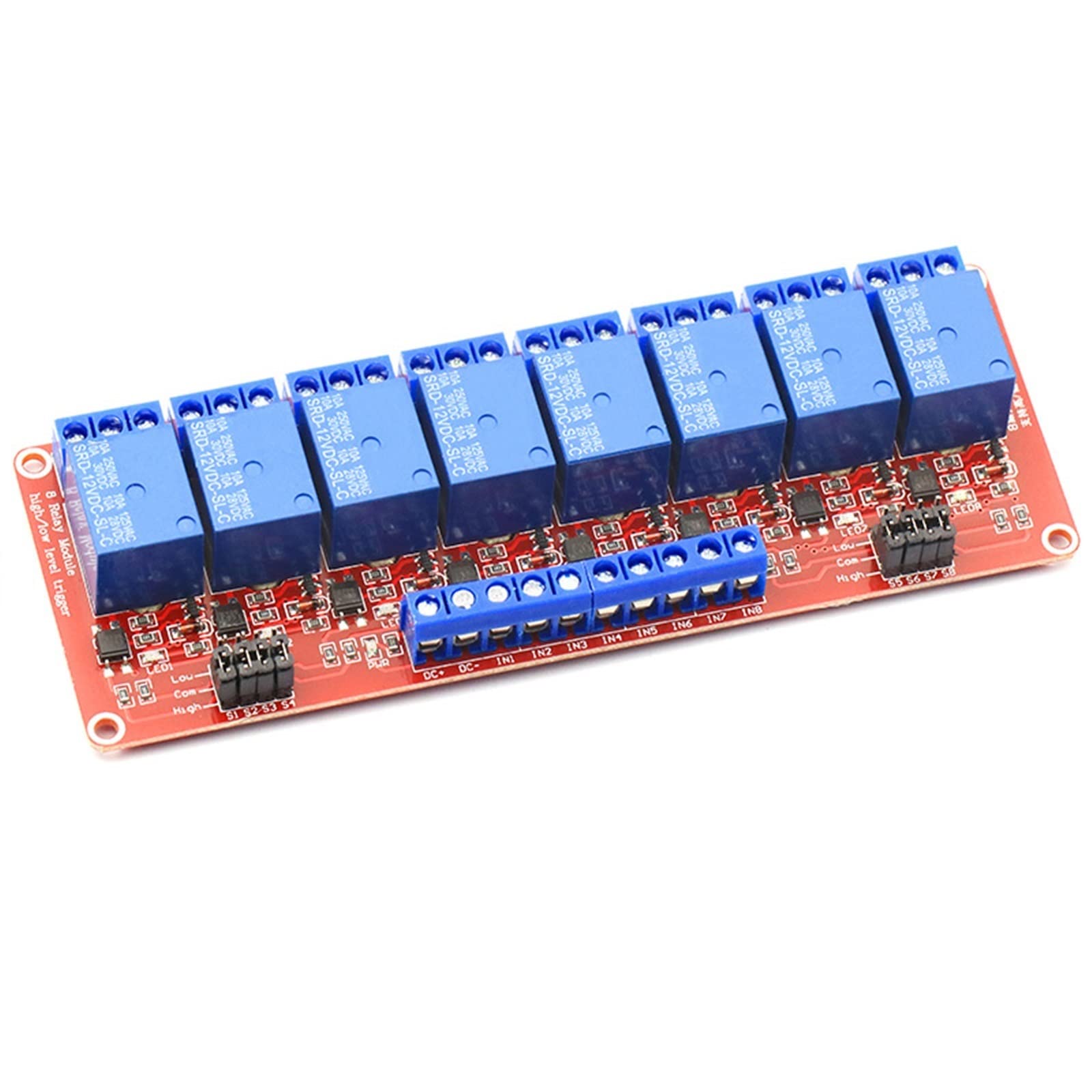 Module de relais 12V 8 canaux avec optocoupleur pour carte de commande Arduino
