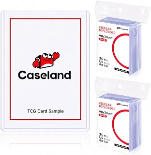トップローダー カードローダー トレカ用 硬質ケース トレーディングカード レギュラー 表面保護フィルム付き UVカット キズ防止 劣化防止 超透明 クリア (50枚)