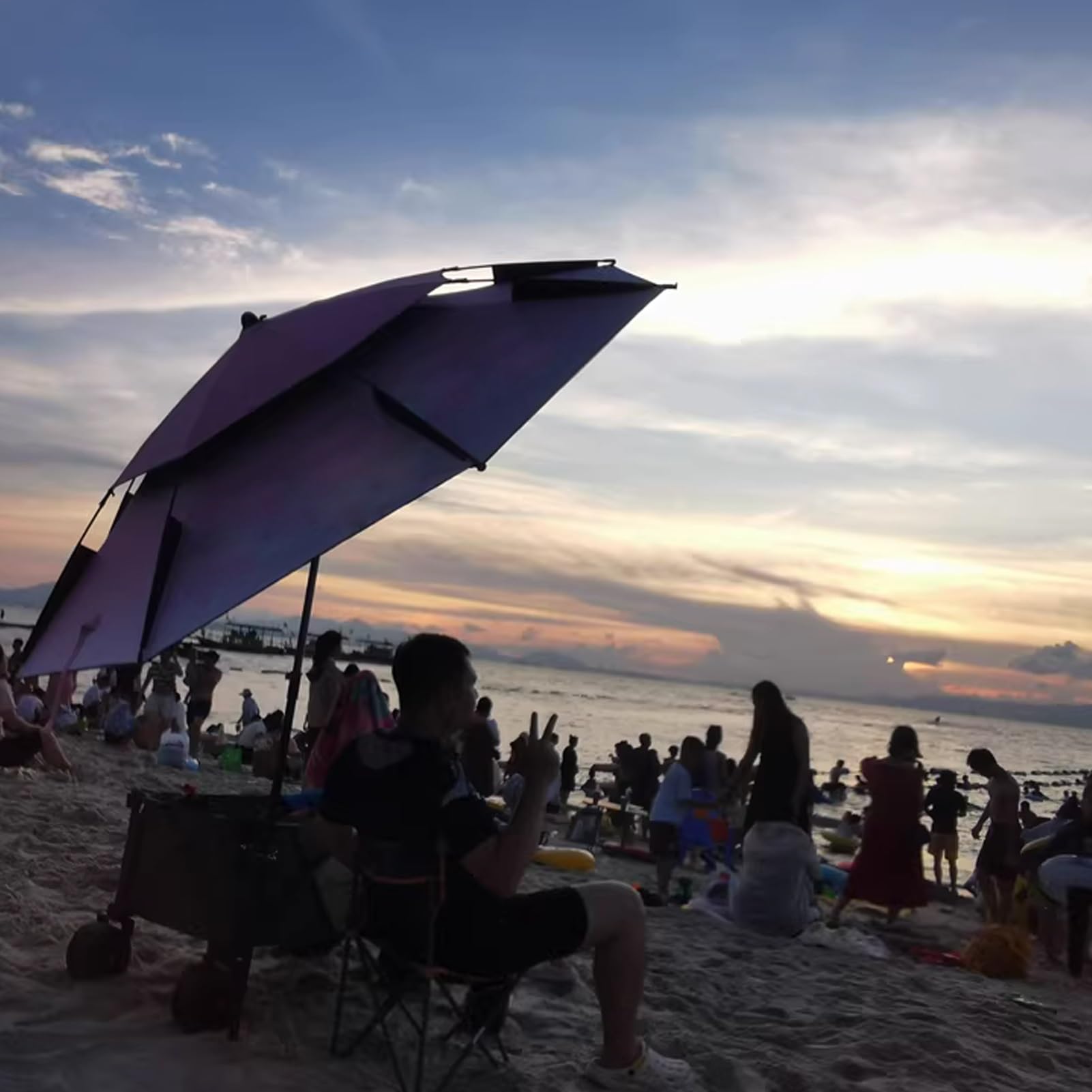Parasol ogrodowy Cantilever, wiatroszczelny parasol plażowy z odchylanym aluminiowym drążkiem