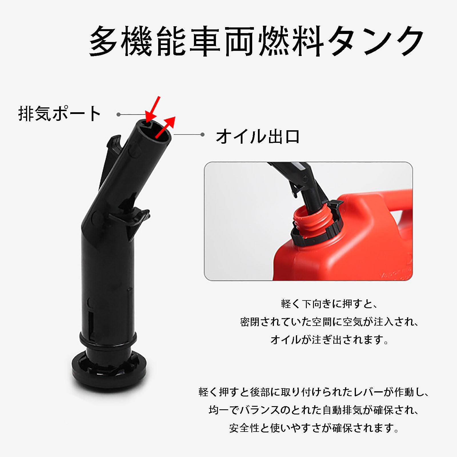 Amazon.co.jp: ロックキー付きガソリン携行缶 燃料タンク 灯油タンク