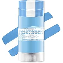 Blue White and Blue Argentina Face Paint Stick for World Cup Fans and Party, World Cup Decorations, Sweatproof &amp; High Pigment Sports Face Paint Sticks for World Cup Party Accessories