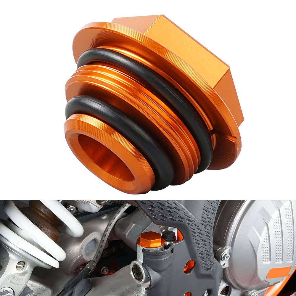 NICECNC Orange Billet Rear Brake Reservoir Cap Compatible with KTM 125-530 XCW/XCF-W/EXC/EXC-F/SX/SXF/XC/XCF/6 Days/TPI 2004-2022,See Fitment