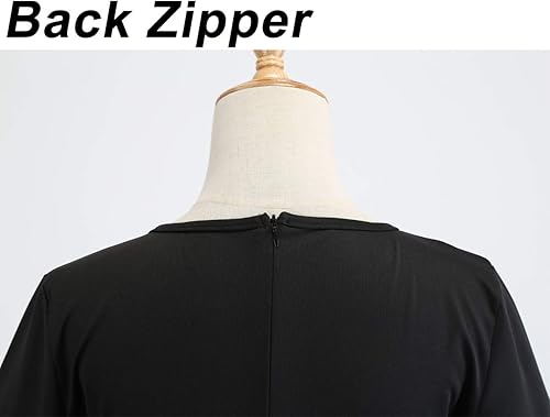 Miniatura 4 de Vestidos de Halloween para mujer de manga larga vestido de cóctel swing esqueleto calabaza impreso fiesta de disfraces disfraz para fiesta