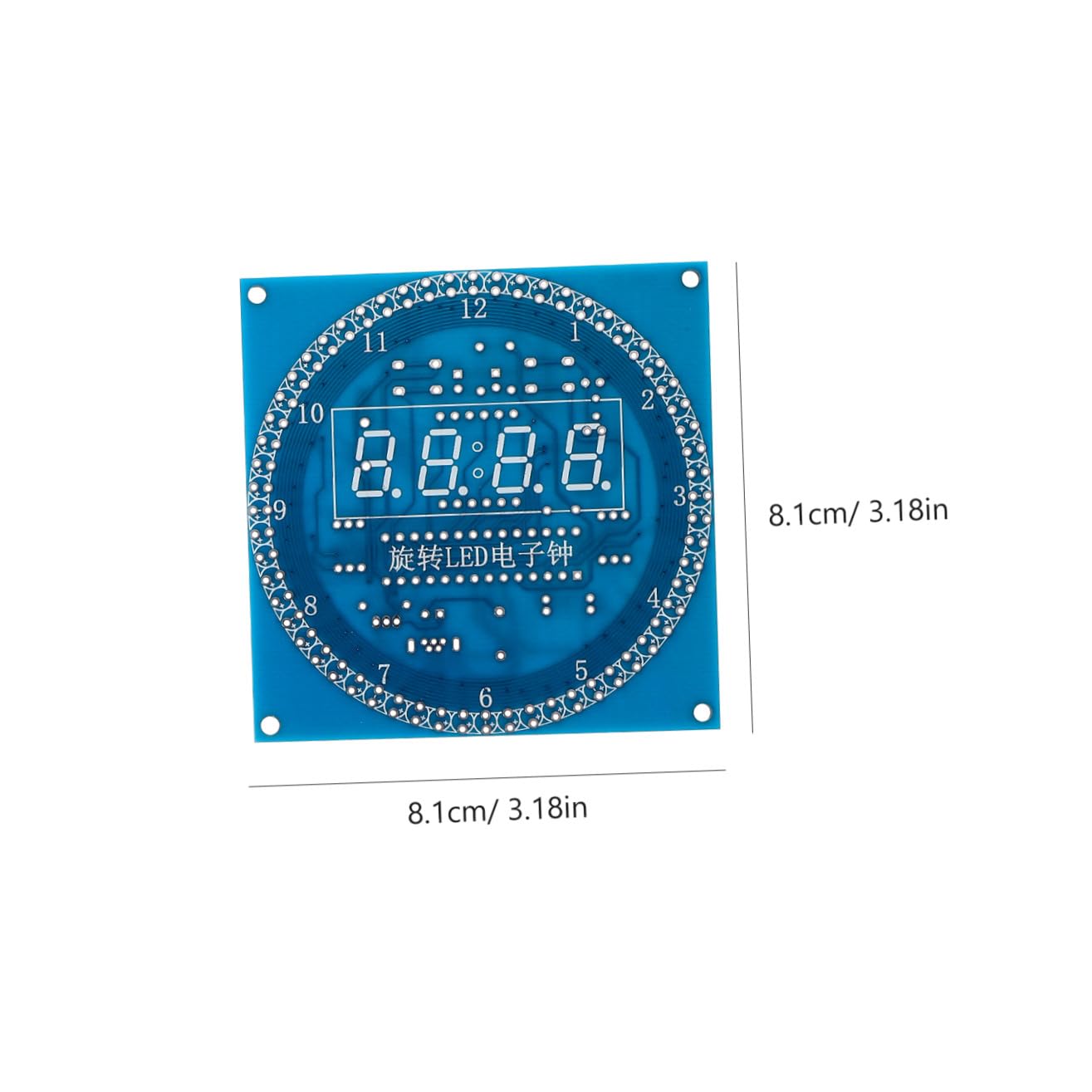 NUOBESTY 4 Ensembles Kit Horloge Électronique LED DIY de Bricolage Affichage Rotatif pour Électronique Soudure Un Bureau Maison
