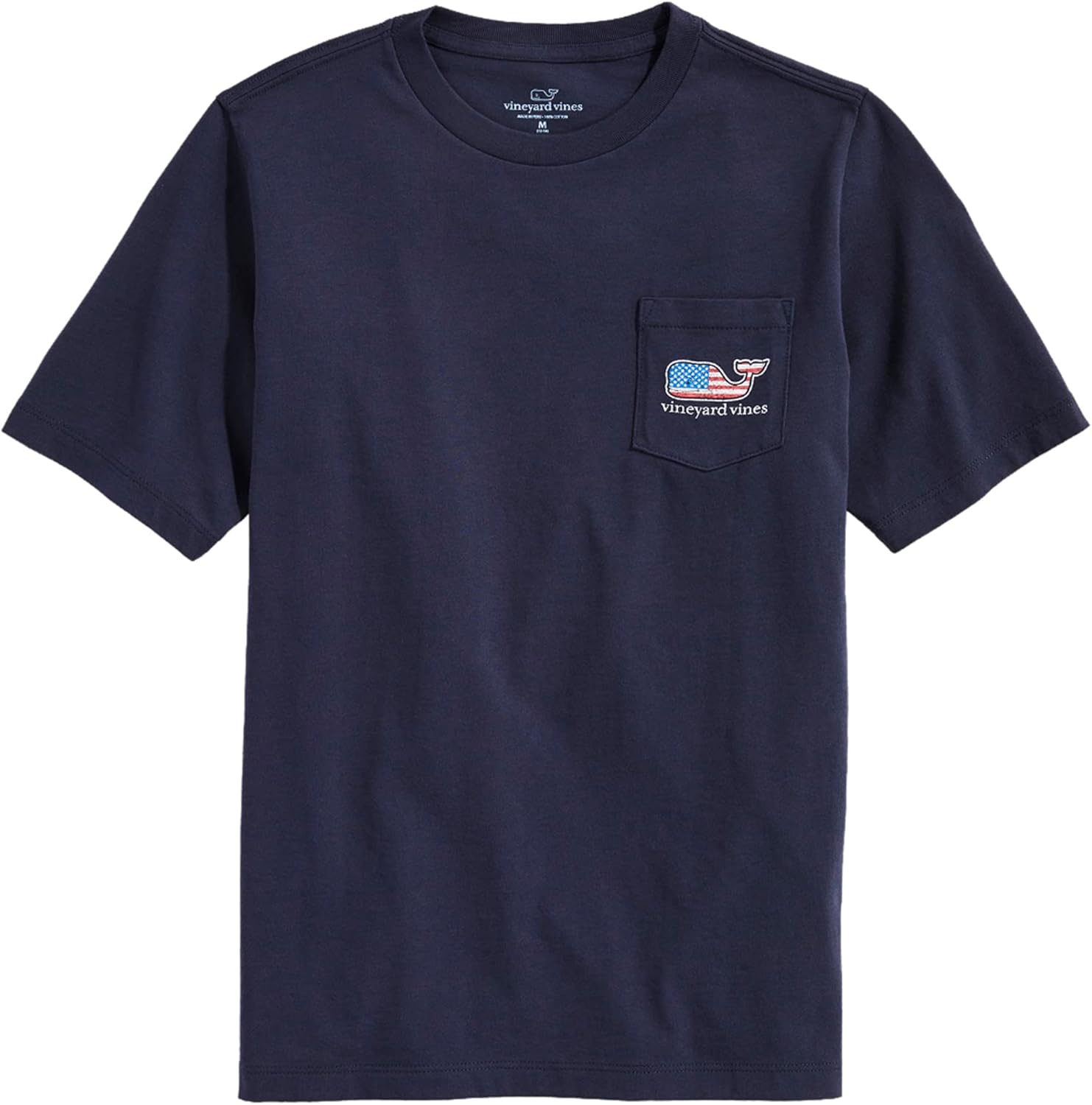 Vineyard Vines Boys Flag Whale Short-Sleeve Pocket Tee - Image 2