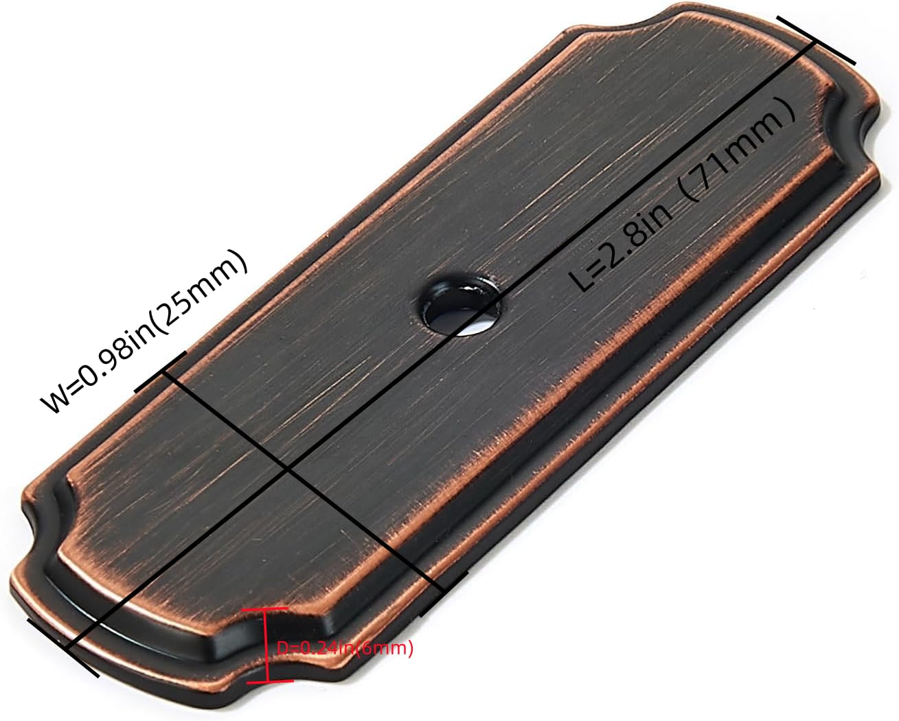 KHTUMEWARE-BP Backplate, Oil Rubbed Bronze, 2 in (51 mm) Length, 10-Pack in Oil Rubbed Bronze — KHTUMEWARE