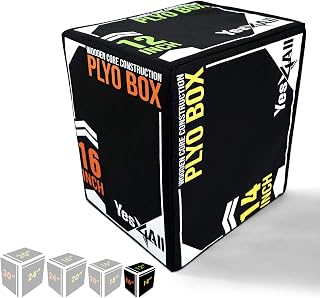 Yes4All 3 in-1 Soft Plyo Box Wooden Core, Foam Plyometric Box for Exercise, MMA, Plyometric Training, Available in 4 Sizes