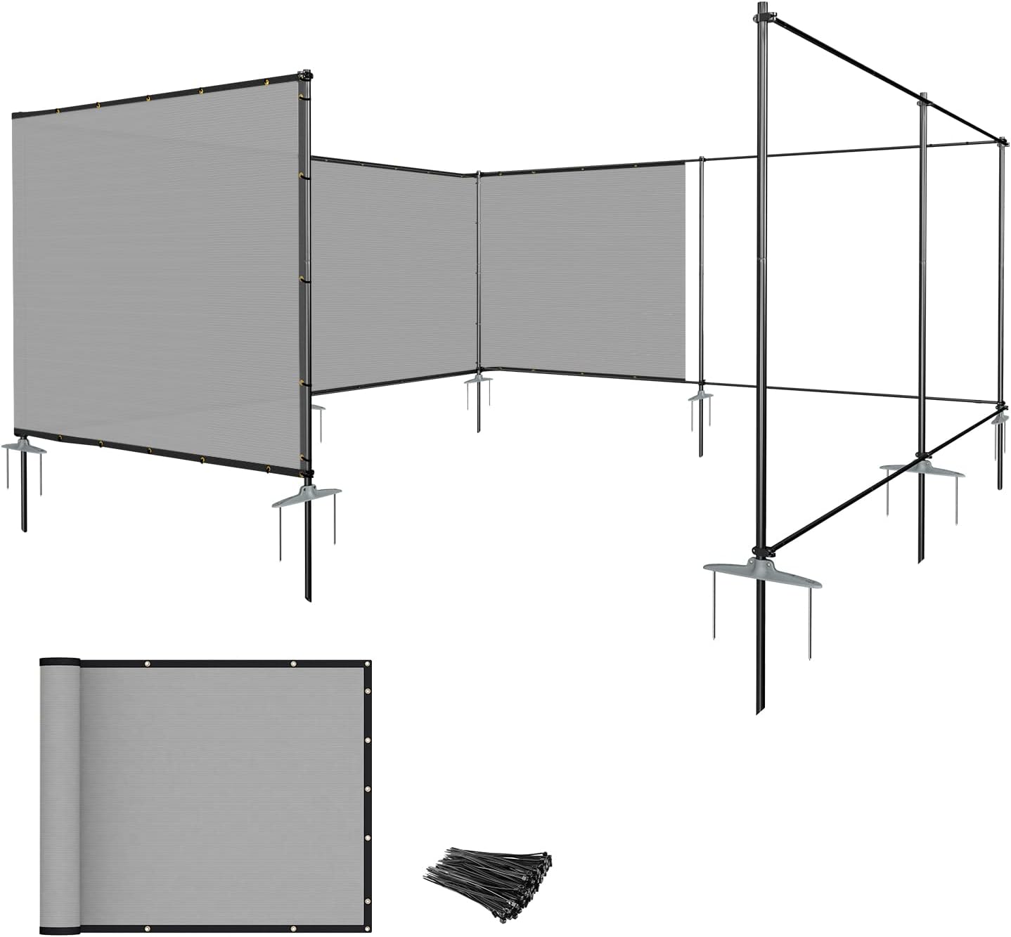 E&K 5'x24' Outdoor Privacy Screen Fence Freestanding