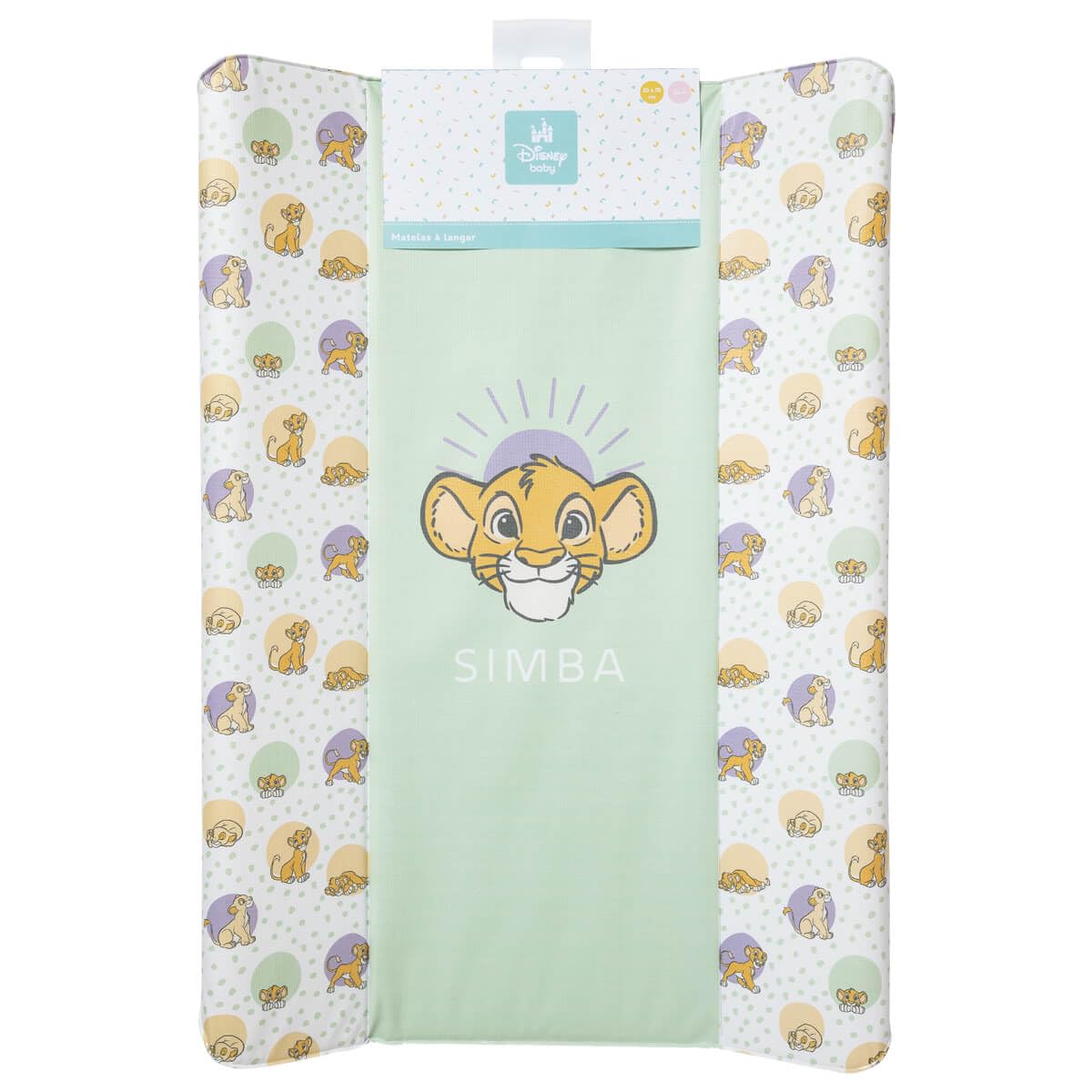 BABYCALIN – Colchón de cambio estándar premio Rey León acogedor – 50 x 70 cm