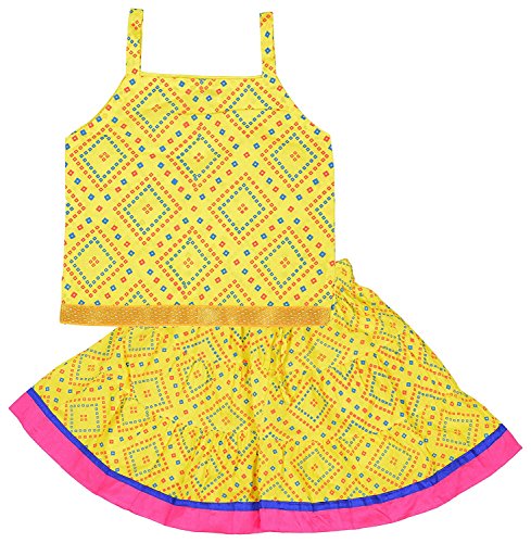Image of DIAMO Girls' Cotton Lehenga Choli