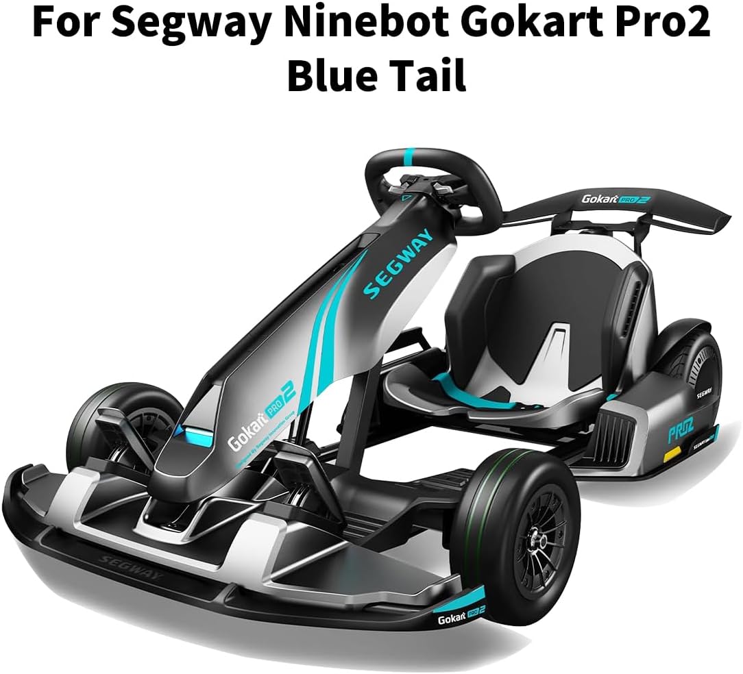 Tail Wing Spoiler Compatible with Segway Ninebot Gokart Pro/Pro2 Kart Kit Rear Fin Plastic Protection Karting Original Replacement Accessories (Blue Tail Wing)